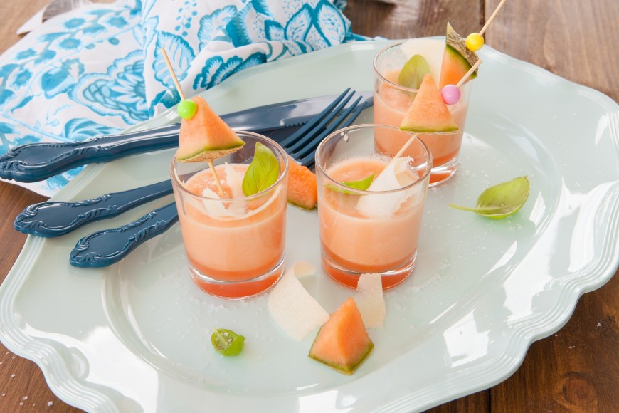 Chilled Melon and Strawberry Soup