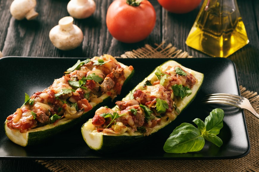 Baked Stuffed Zucchini