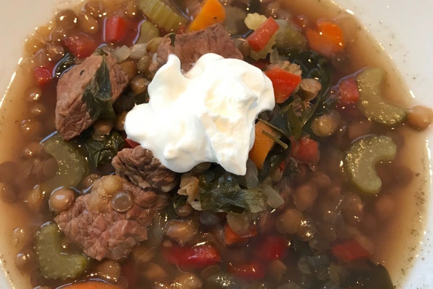 Lentil Soup with Beef