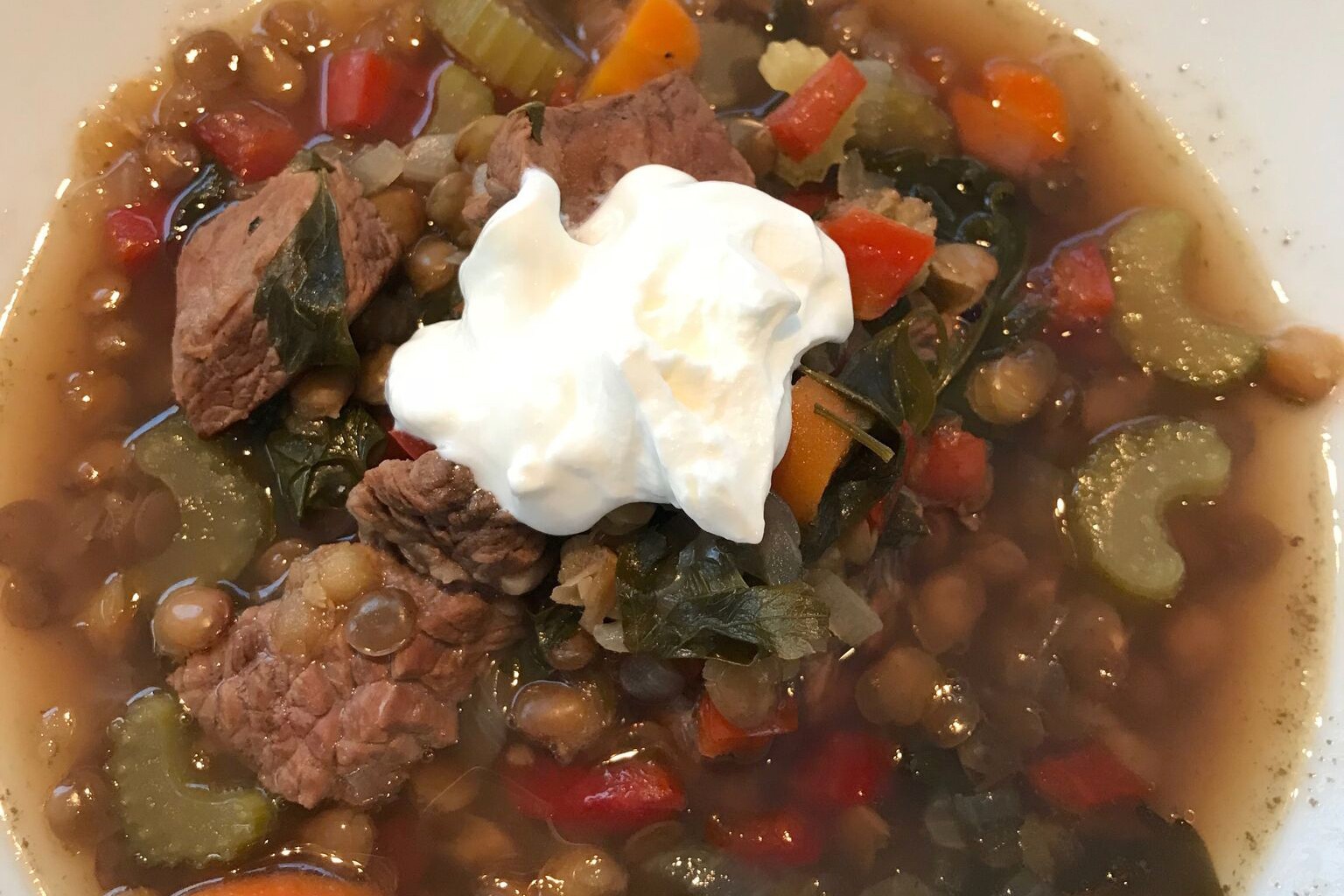 Lentil Soup with Beef