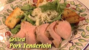 Pork Tenderloin with Arugula Fennel Salad and Fried Polenta