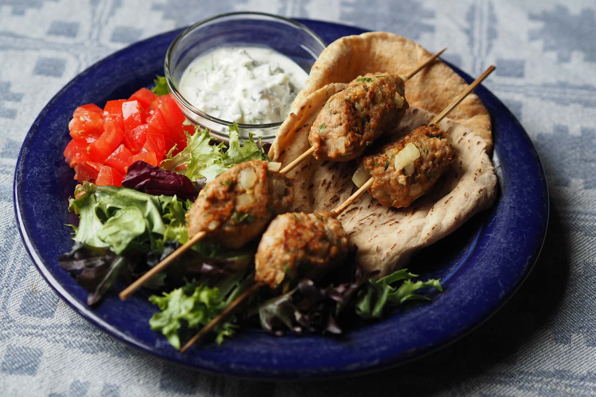Baked Turkey Kofta Pita Sandwich